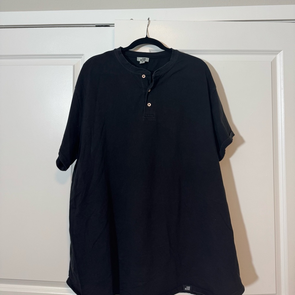 Black Henley Tee - Picture 3 of 6